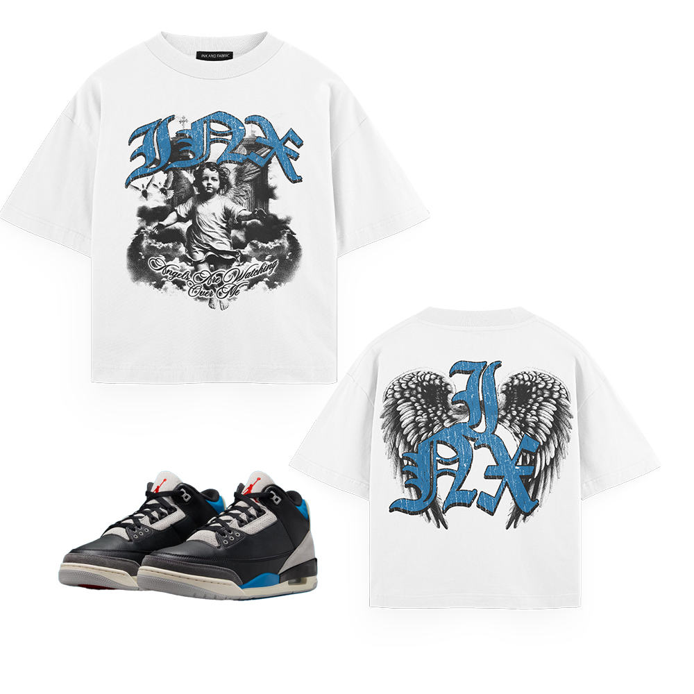 Angelic Heaven Blue Oversized T-Shirt