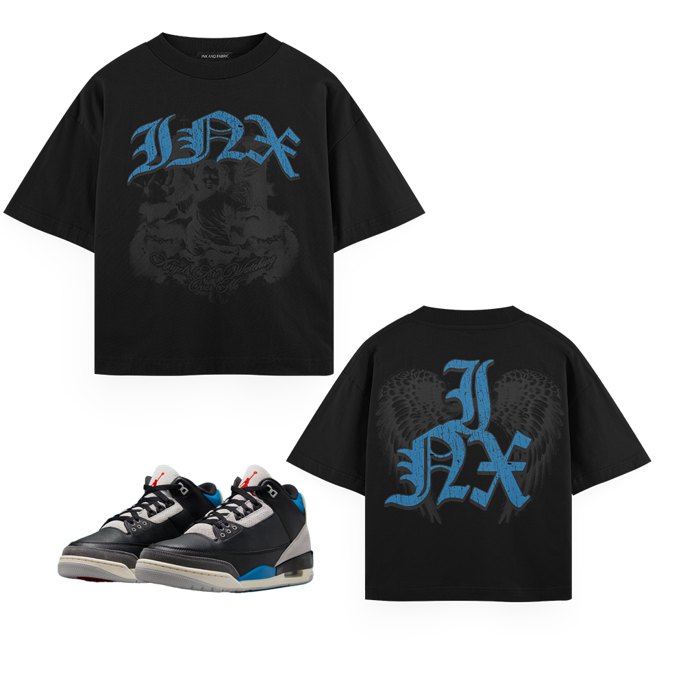 Angelic Heaven Blue Oversized T-Shirt