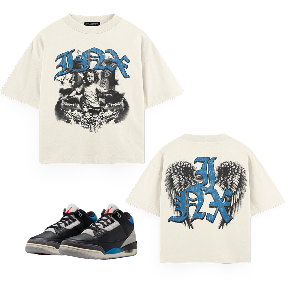 Angelic Heaven Blue Oversized T-Shirt