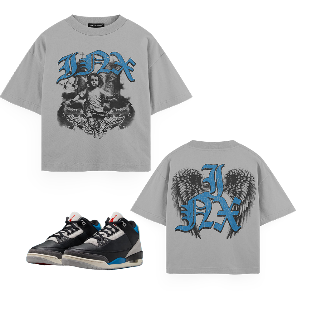 Angelic Heaven Blue Oversized T-Shirt