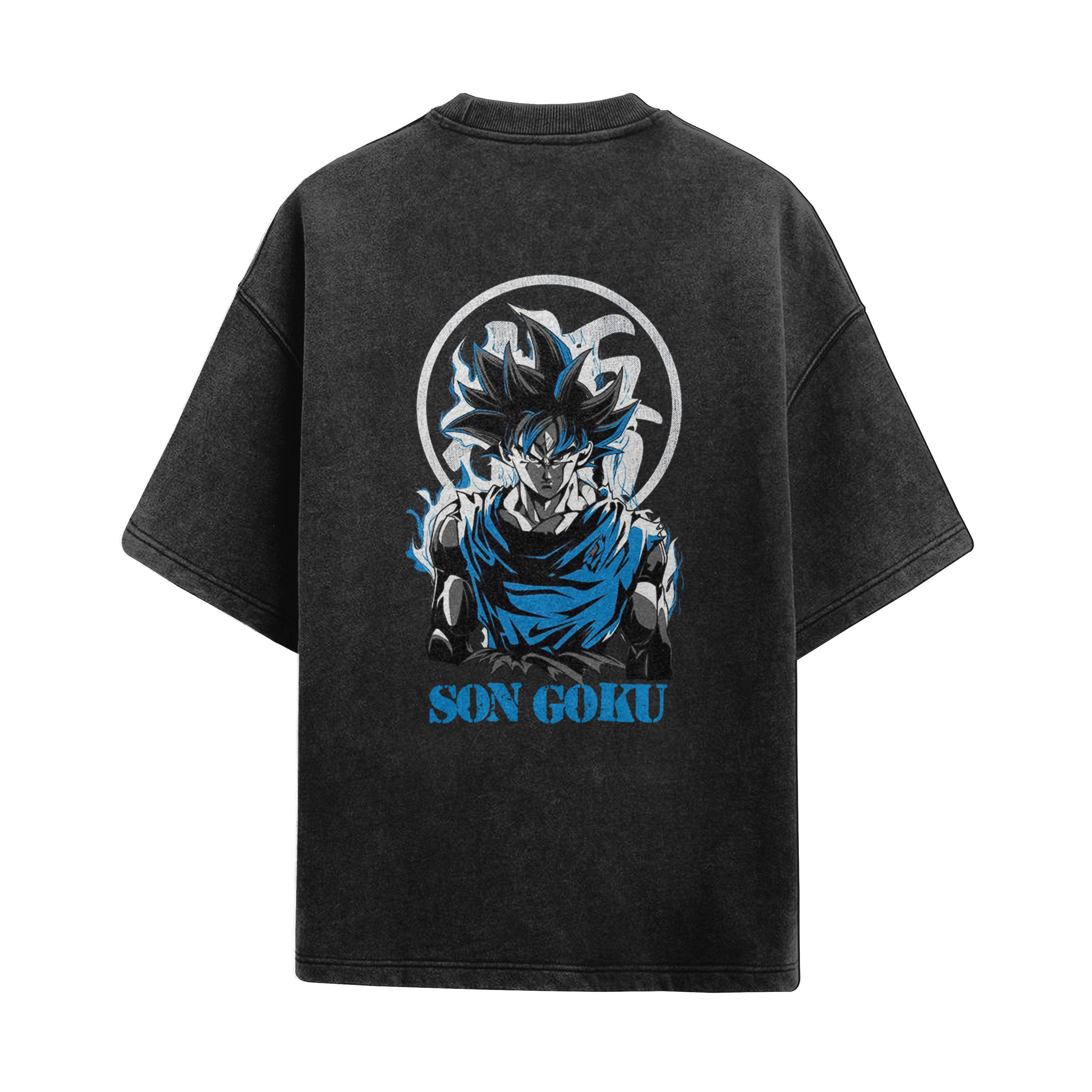 Song Goku Blue Vintage Oversized T-Shirt