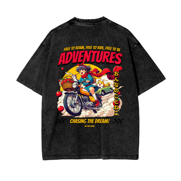 Free to be adventures Vintage Oversize T-Shirt