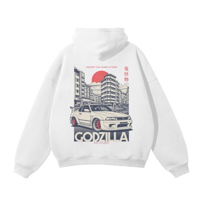 Godzilla Oversized Premium Fleece Hoodie