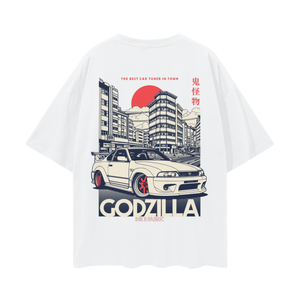 Godzilla Oversize Deep Drop Shoulder Tee