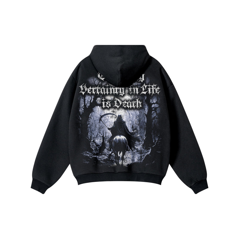 El Muerte Oversized Heavyweight Side-Pocket Hoodie