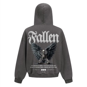 Fallen Angel Zip Up Heavyweight Hoodie
