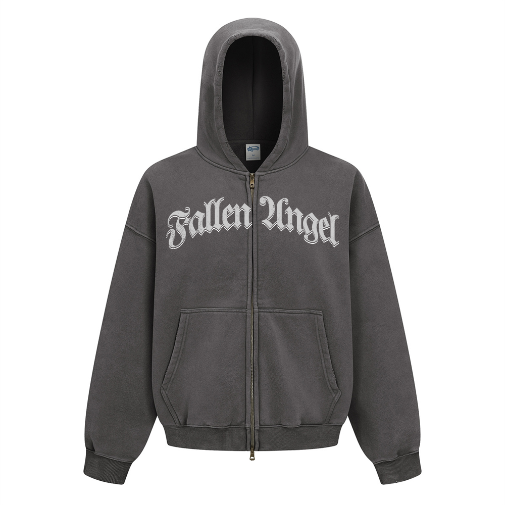 Fallen Angel Zip Up Heavyweight Hoodie