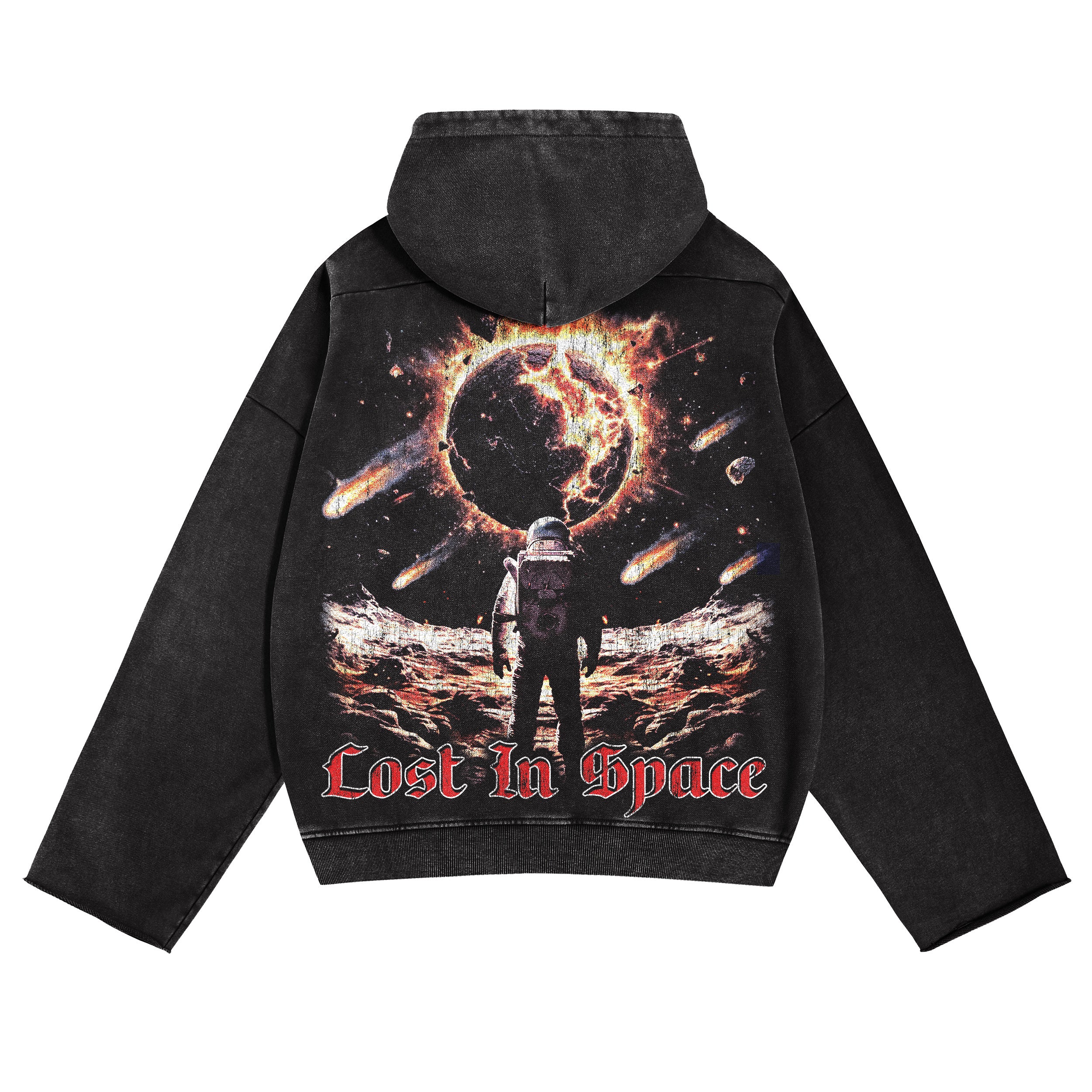 Lost In Space Oversized Heavyweight Vintage Hoodie