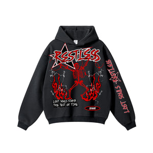 Restless Oversized Heavyweight Side-Pocket Hoodie