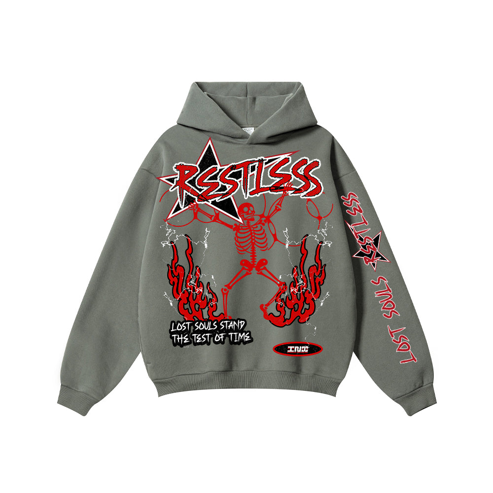Restless Oversized Heavyweight Side-Pocket Hoodie