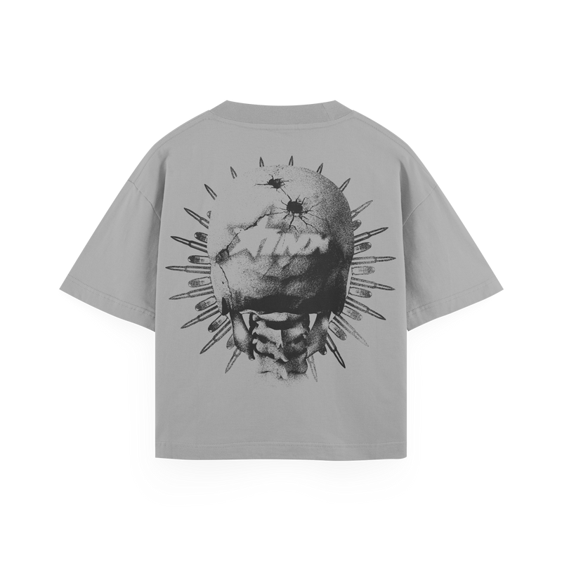 Skeleton Stick Up Blue Oversized T-Shirt