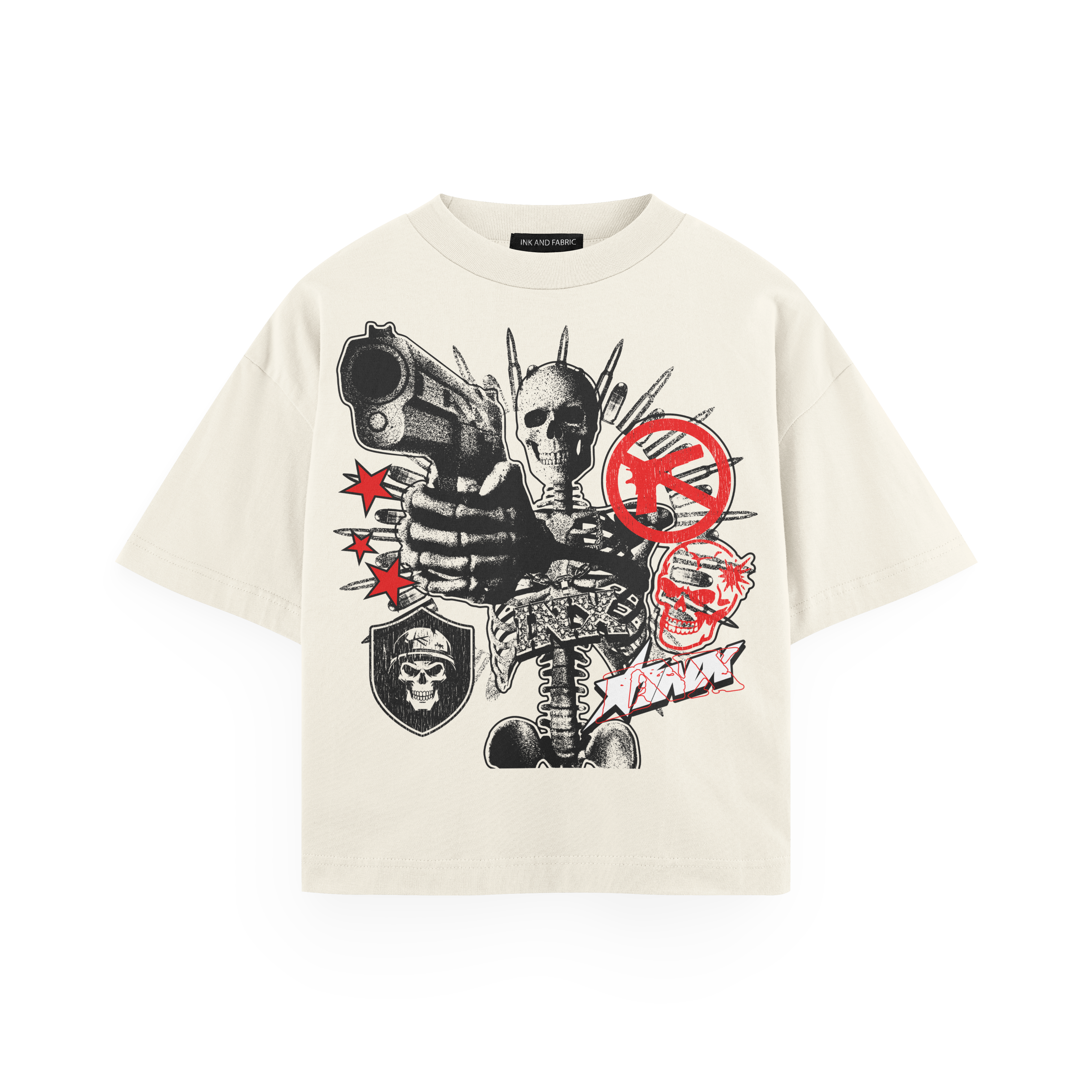 Skeleton Stick Up Oversized T-Shirt