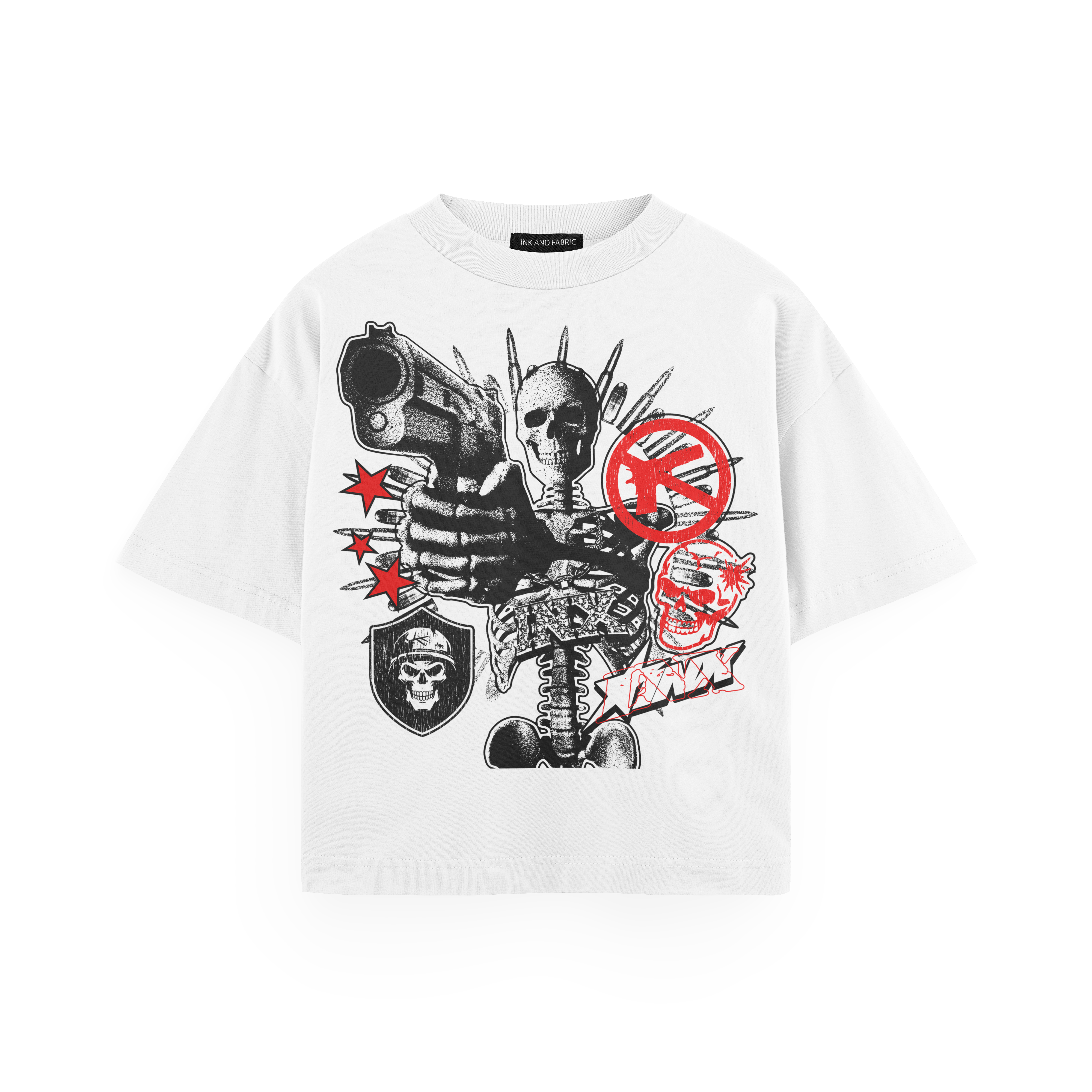 Skeleton Stick Up Oversized T-Shirt