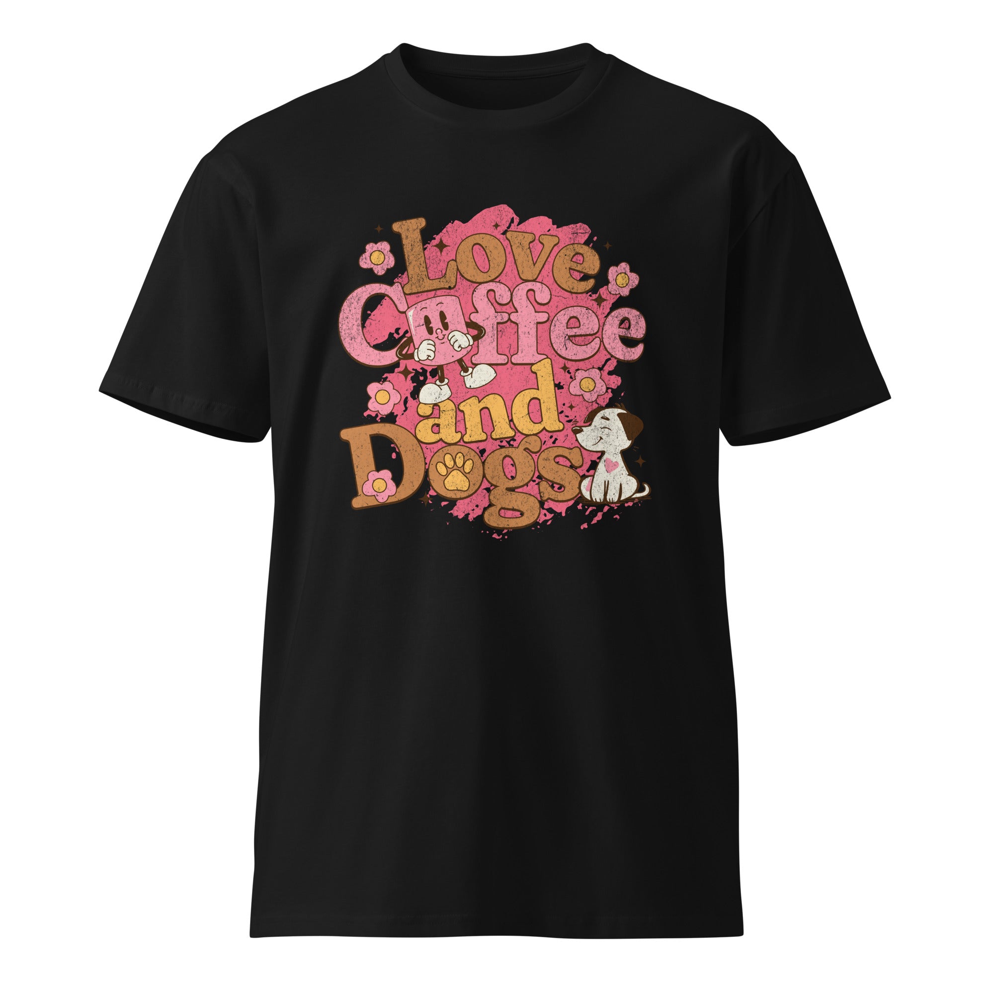 Love Coffee and Dogs Premium T-Shirt