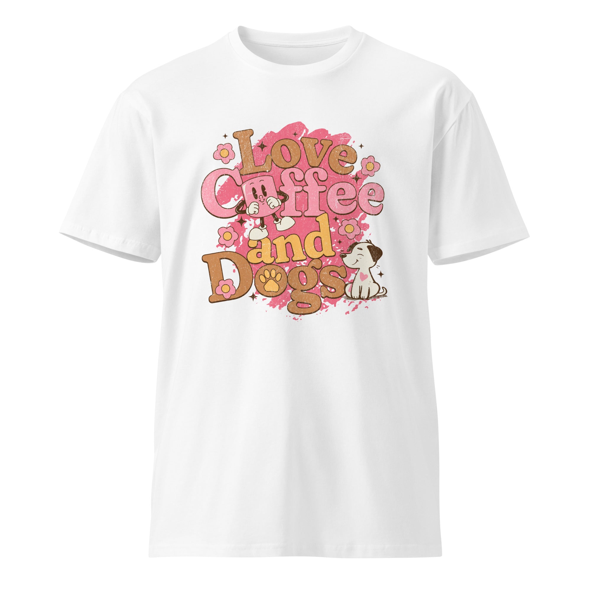 Love Coffee and Dogs Premium T-Shirt